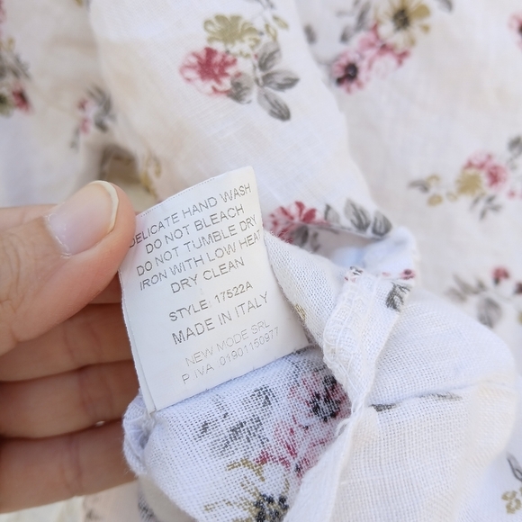 Bellambia Linen Top Boxy Floral Italy - Picture 6 of 8